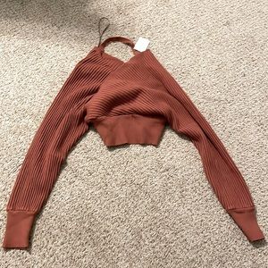 Cropped Off the Shoulder Sweater